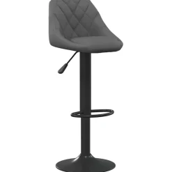 Fauteuils Et Chaises-vidaXL Tabouret de bar Velours Gris foncé