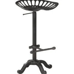 Fauteuils Et Chaises-vidaXL Tabouret de bar Noir Fonte