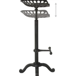 Fauteuils Et Chaises-vidaXL Tabouret de bar Noir Fonte