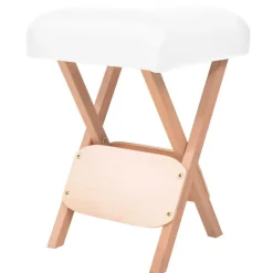Santé & Beauté-vidaXL Tabouret de massage pliant avec siège 12 cm d'épaisseur Blanc
