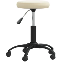 Santé & Beauté-vidaXL Tabouret de massage Velours Crème Cr&egrave;me