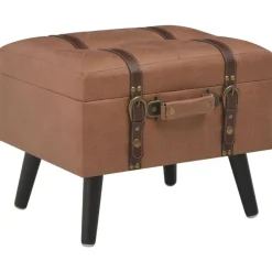 vidaXL Tabouret de rangement 40 cm Similicuir