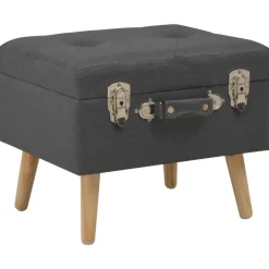 vidaXL Tabouret de rangement 40 cm foncé Tissu
