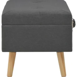 vidaXL Tabouret de rangement 40 cm foncé Tissu
