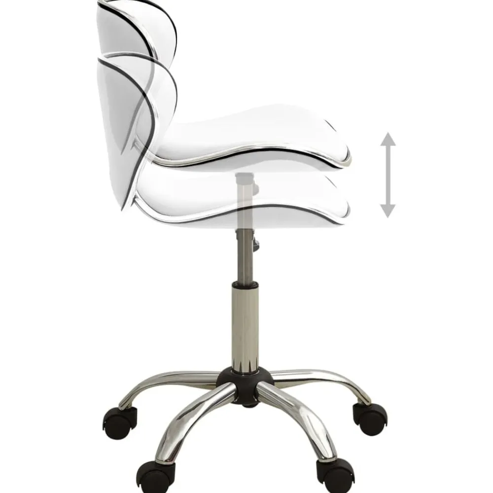 Coiffure & Cosmétologie-vidaXL Tabouret de salon et spa Similicuir Blanc