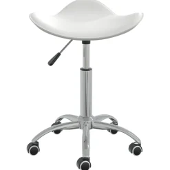 Coiffure & Cosmétologie-vidaXL Tabouret de salon et spa Similicuir Blanc