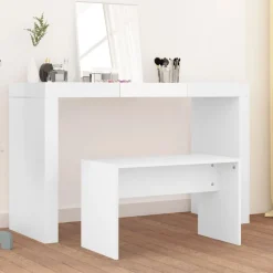 Bancs-vidaXL Tabouret de toilette 70x35x45 cm Bois d'ingénierie Blanc