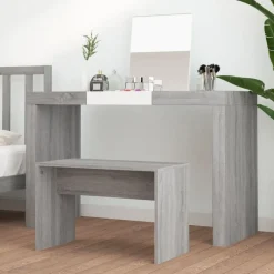 Bancs-vidaXL Tabouret de toilette 70x35x45 cm Bois d'ingénierie Sonoma gris