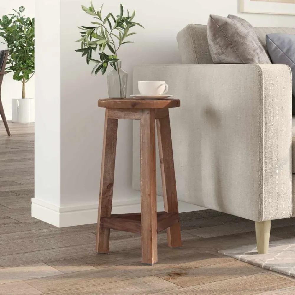 Fauteuils Et Chaises-vidaXL Tabouret Naturel 28 x 28 x 50 cm Bois d'Acajou