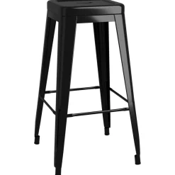 vidaXL Tabourets de bar empilables lot de 2 métal