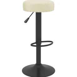 vidaXL Tabourets de bar lot de 2 crème velours