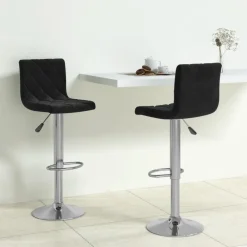 vidaXL Tabourets de bar lot de 2 velours