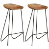 Fauteuils Et Chaises-vidaXL Tabourets de bar lot de 2 bois d'acacia massif