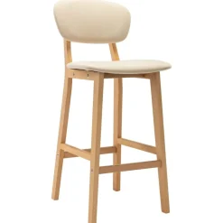 Fauteuils Et Chaises-vidaXL Tabourets de bar lot de 2 crème tissu Cr&egrave;me