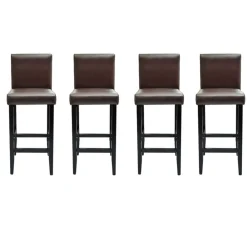 vidaXL Tabourets de bar lot de 4 similicuir