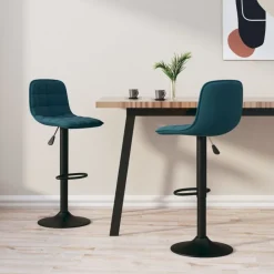 vidaXL Tabourets de bar lot de 2 velours