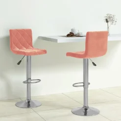 vidaXL Tabourets de bar lot de 2 velours