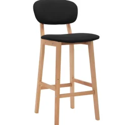 Fauteuils Et Chaises-vidaXL Tabourets de bar lot de 2 tissu Noir