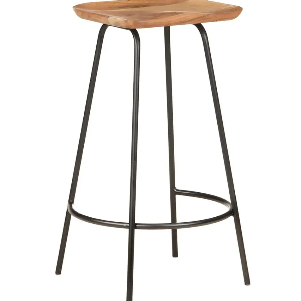 vidaXL Tabourets de bar lot de 2 bois d'acacia solide