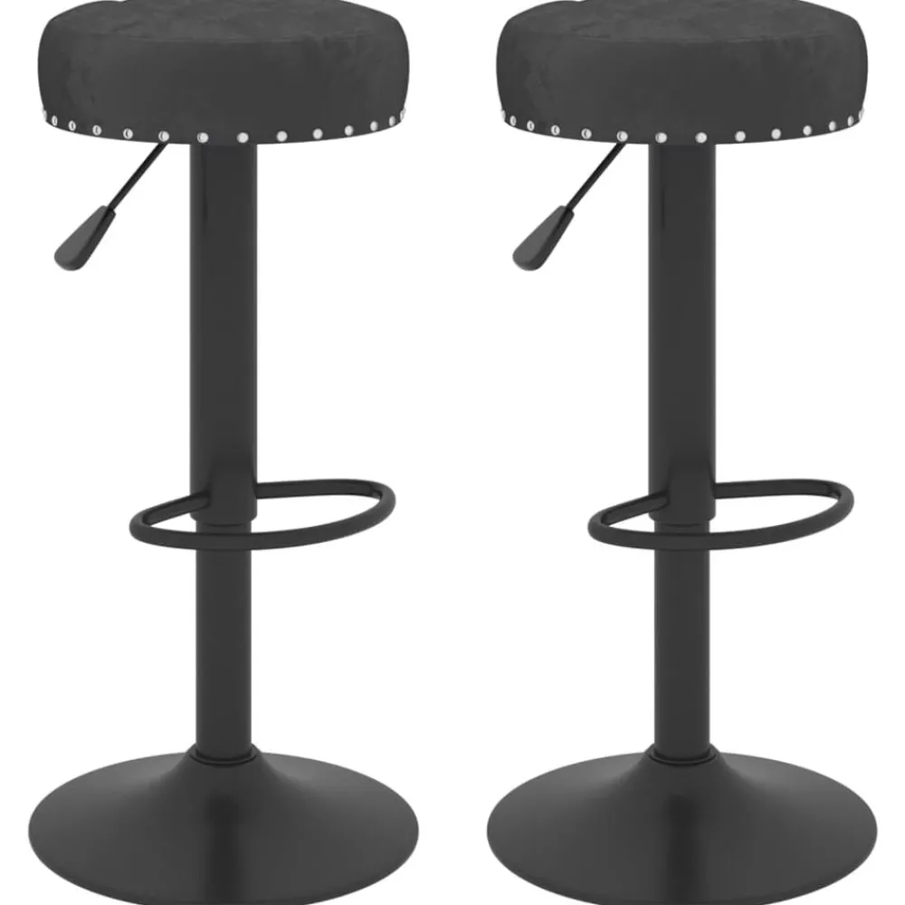 vidaXL Tabourets de bar lot de 2 velours