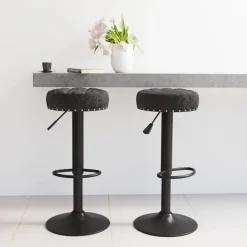vidaXL Tabourets de bar lot de 2 velours