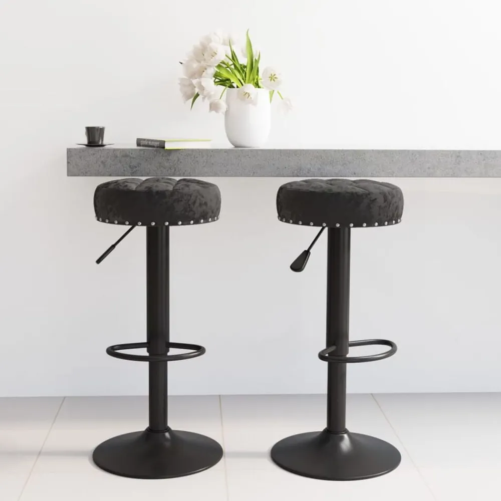 vidaXL Tabourets de bar lot de 2 velours