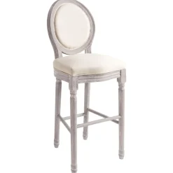 Fauteuils Et Chaises-vidaXL Tabourets de bar lot de 2 blanc lin
