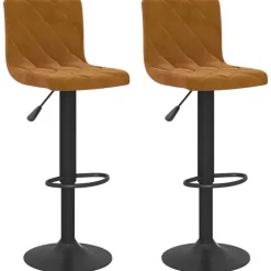 vidaXL Tabourets de bar lot de 2 velours