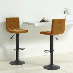 vidaXL Tabourets de bar lot de 2 velours