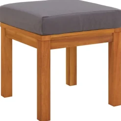Mobilier De Jardin-vidaXL Tabourets de jardin et coussins lot de 2 Acacia solide