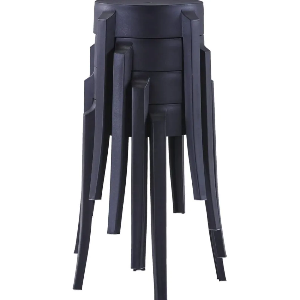 vidaXL Tabourets empilables lot de 4 plastique