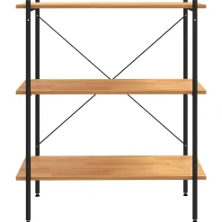 Étagères-vidaXL Étagère à 3 niveaux Noir et chêne 80 x 40 x 92 cm noir et ch&ecirc;ne