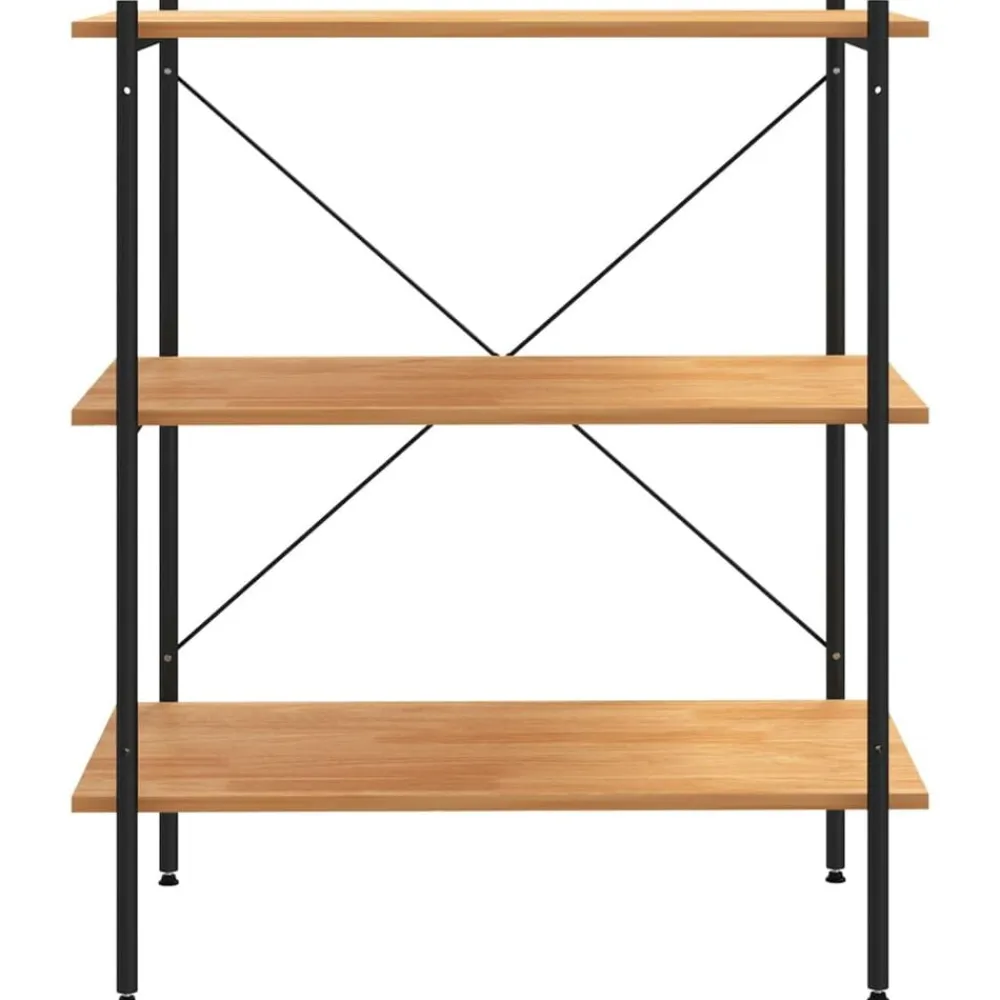 Étagères-vidaXL Étagère à 3 niveaux Noir et chêne 80 x 40 x 92 cm noir et ch&ecirc;ne