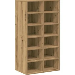 Produits Ménagers-vidaXL Étagère à chaussures chêne artisanal bois d'ingénierie ch&ecirc;ne artisanal