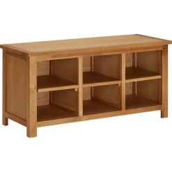 vidaXL Étagère à chaussures 90x37x45 cm Bois de chêne solide