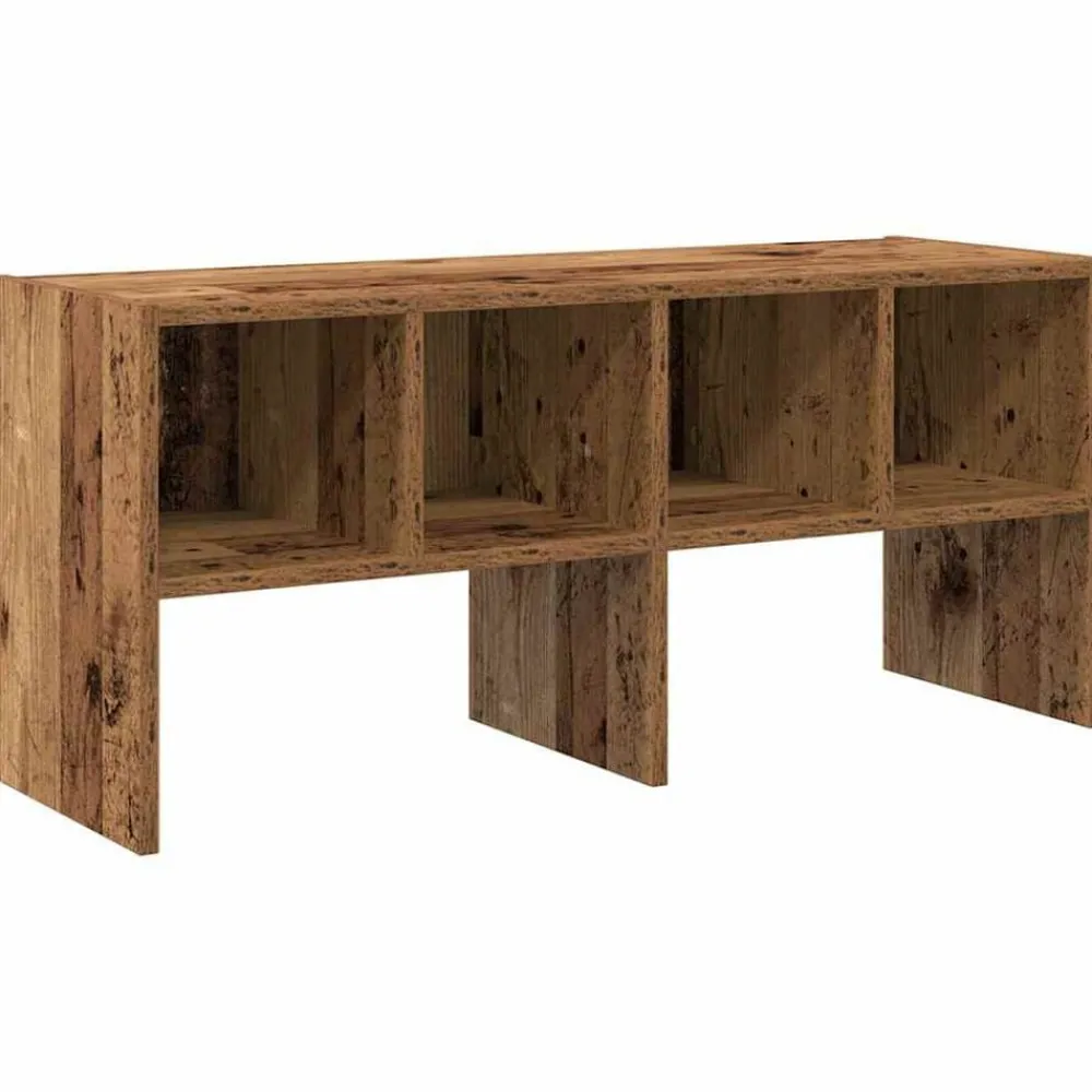 Produits Ménagers-vidaXL Étagère à chaussures empilable 89,5x30x40 cm Vieux bois