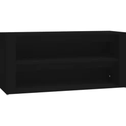 Produits Ménagers-vidaXL Étagère à chaussures 100x35x45 cm Bois d'ingénierie Noir