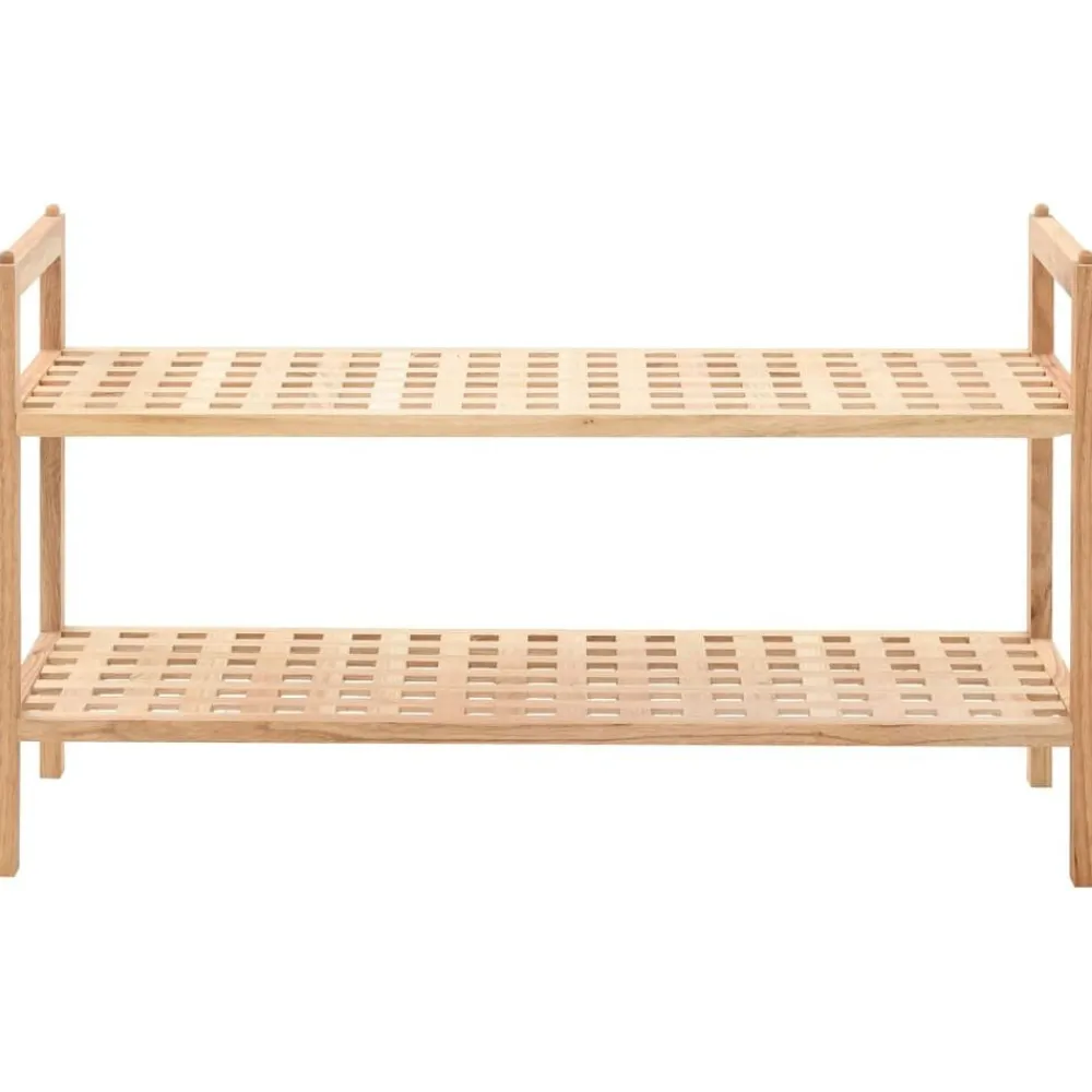 vidaXL Étagère à chaussures Bois de noyer massif 69 x 26 x 40 cm