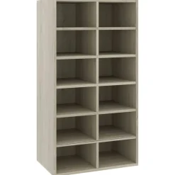 vidaXL Étagère à chaussures Chêne sonoma 54x34x100,5 cm