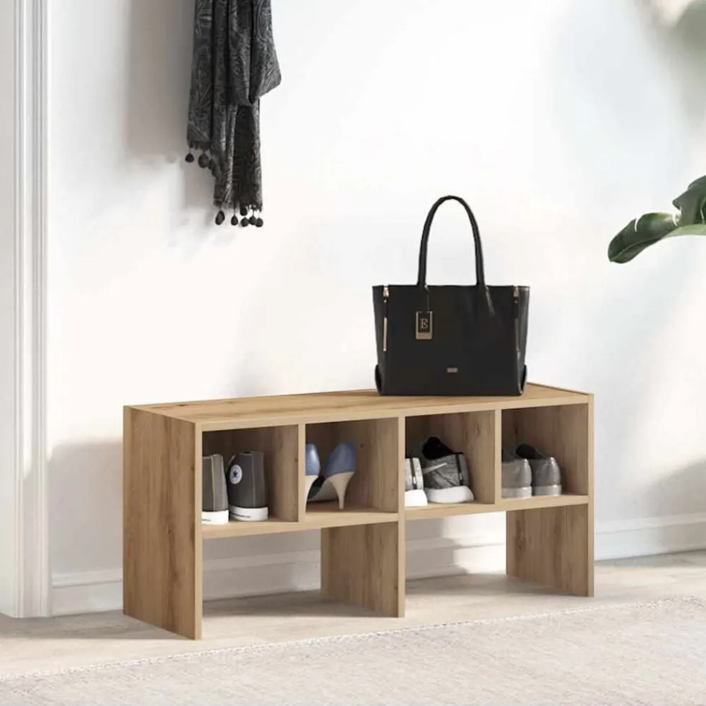 vidaXL Étagère à chaussures empilable chêne artisanal 89,5x30x40 cm