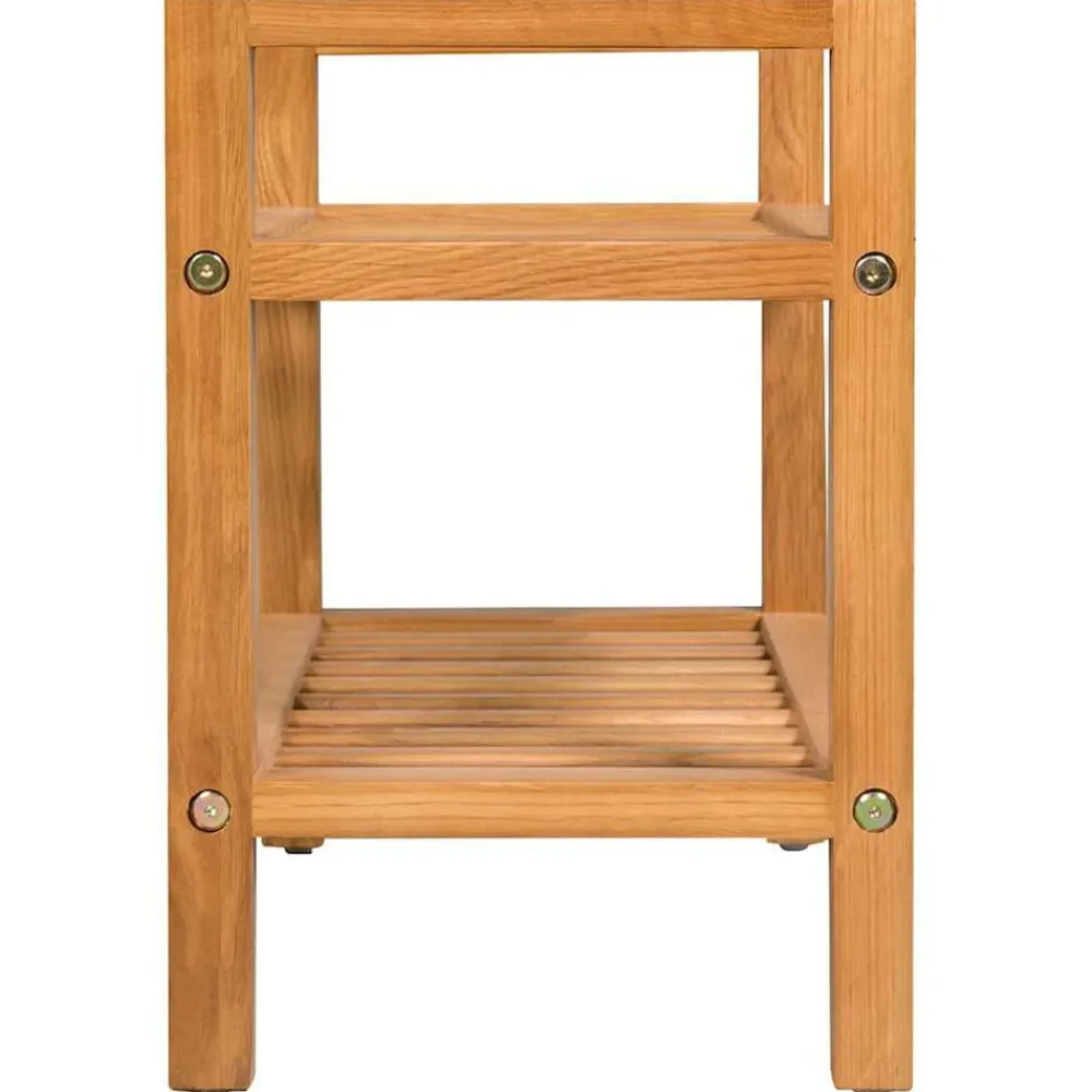 vidaXL Étagère à chaussures avec 2 étagères 50x27x40 cm Chêne massif