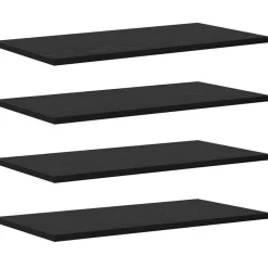 vidaXL Étagère à livres 4 pcs Noir 60 x 30 x 1,5 cm Bois d'ingénierie