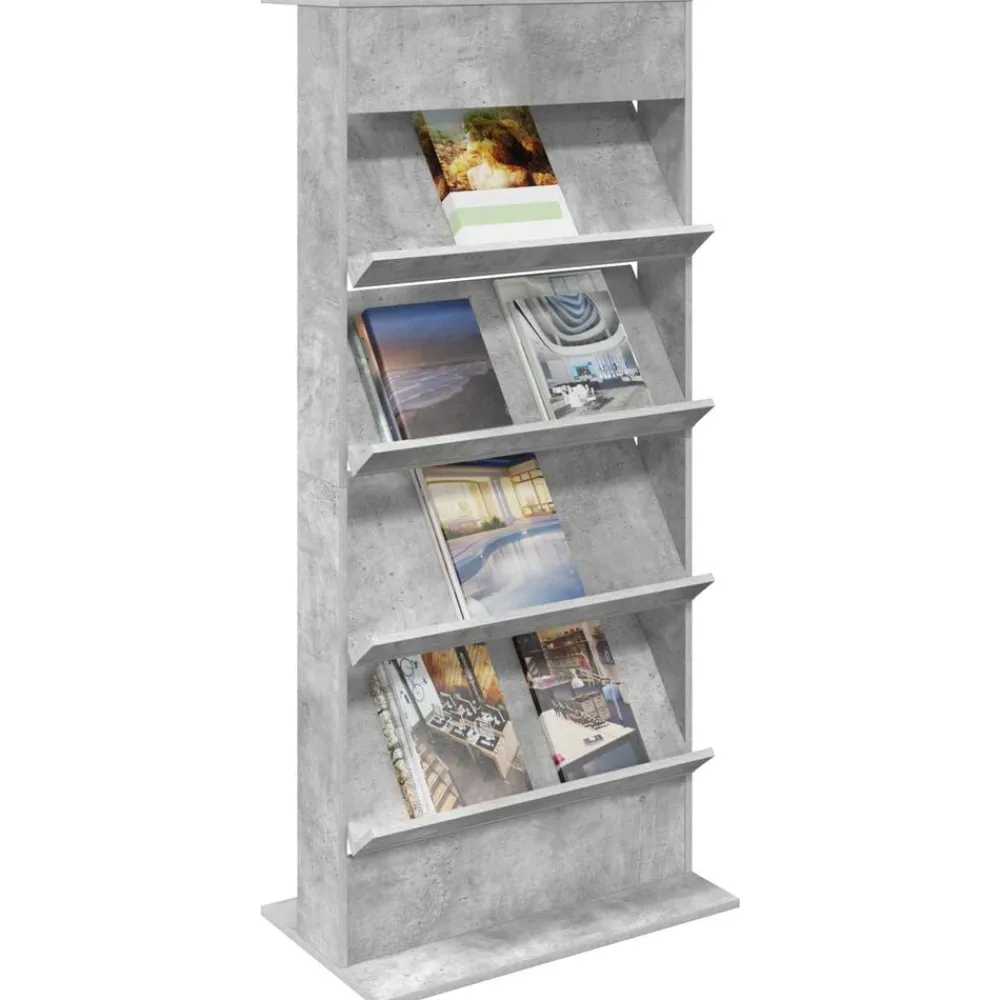 vidaXL Étagère à magazines avec étagère 70 x 41 x 156 cm