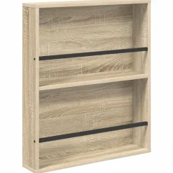 vidaXL Étagère à magazines avec étagère Chêne Sonoma 60 x 12 x 70 cm