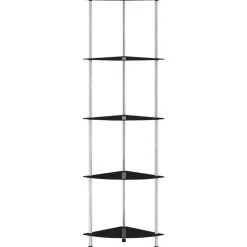 vidaXL Étagère 5 niveaux 30x30x130 cm Verre trempé