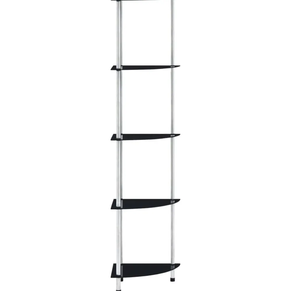 vidaXL Étagère 5 niveaux 30x30x130 cm Verre trempé