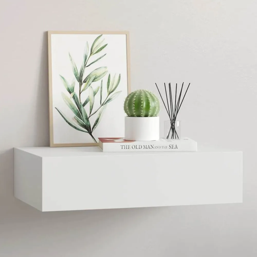 vidaXL Étagère à tiroir murale 40x23,5x10 cm MDF