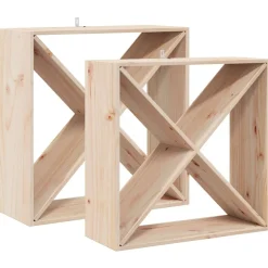 Armoires & Meubles De Rangement-vidaXL Étagère à vin 2 pcs 62 x 25 x 62 cm Pin massif Naturel