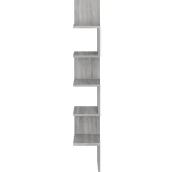 Étagères-vidaXL Étagère angle murale 20x20x127,5 cm Bois ingénierie Sonoma gris