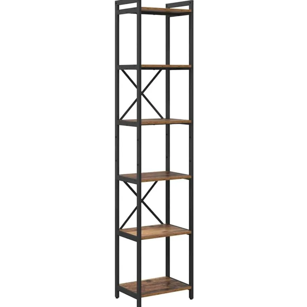 Étagères-vidaXL Étagère 40 x 30 x 189,5 cm Bois d'ingénierie Bois ancien